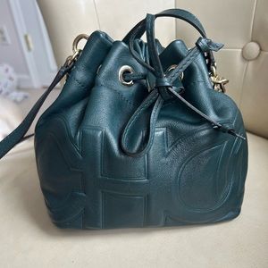 Jimmy Choo - Juno Bucket Bag Forest Green